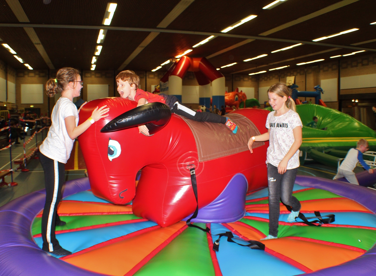 Kinderen springen uit de band en een gat in de lucht in Zevenbergen